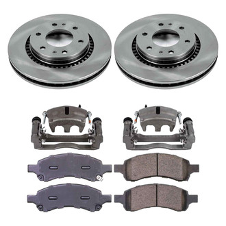 Callahan Brake Parts® - Plain Front Brake Kit with Calipers