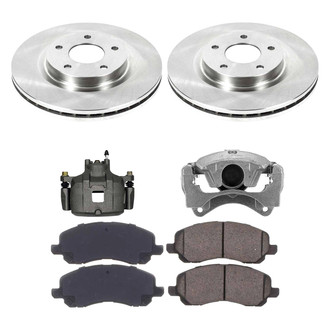 Callahan Brake Parts® - Plain Front Brake Kit with Calipers