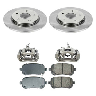 Callahan Brake Parts® - Plain Rear Brake Kit with Calipers