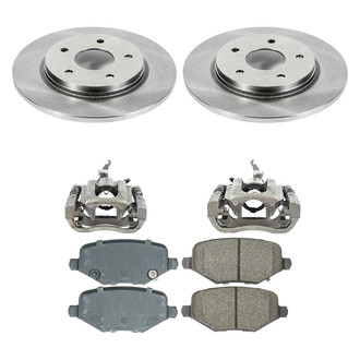 Callahan Brake Parts® - Plain Rear Brake Kit with Calipers