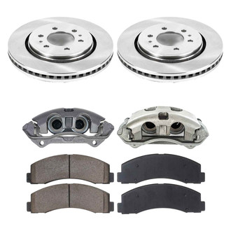 Callahan Brake Parts® - Plain Front Brake Kit with Calipers