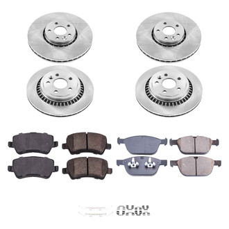 Callahan Brake Parts® - Plain Front and Rear Brake Kit