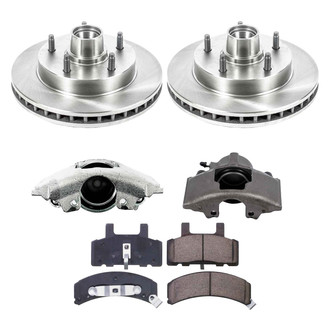 Callahan Brake Parts® - Plain Front Brake Kit with Calipers
