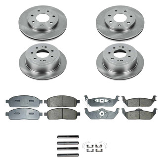Callahan Brake Parts® - Plain Front and Rear Brake Kit