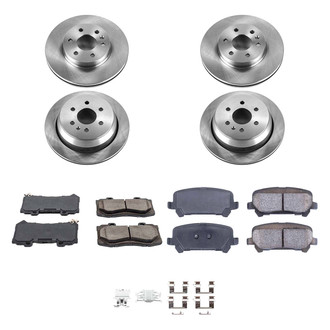 Callahan Brake Parts® - Plain Front and Rear Brake Kit
