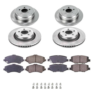 Callahan Brake Parts® - Plain Front and Rear Brake Kit