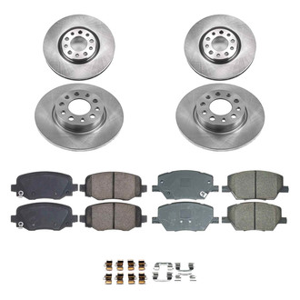 Callahan Brake Parts® - Plain Front and Rear Brake Kit
