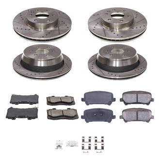 Callahan Brake Parts® - Drilled and Slotted Front and Rear Brake Kit