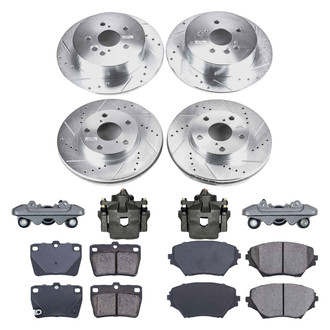 Callahan Brake Parts® - Drilled and Slotted Brake Kit with Calipers