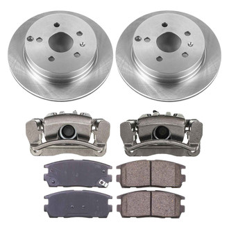 Callahan Brake Parts® - Plain Rear Brake Kit with Calipers
