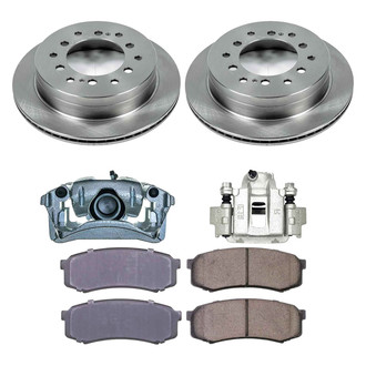Callahan Brake Parts® - Plain Rear Brake Kit with Calipers