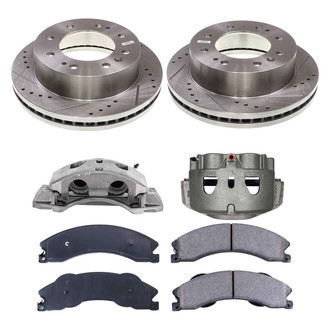 Callahan Brake Parts® - Drilled and Slotted Front Brake Kit with Calipers