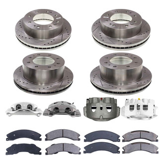 Callahan Brake Parts® - Drilled and Slotted Brake Kit with Calipers
