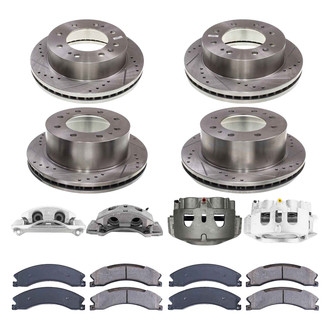 Callahan Brake Parts® - Drilled and Slotted Brake Kit with Calipers