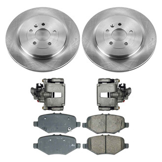 Callahan Brake Parts® - Plain Rear Brake Kit with Calipers