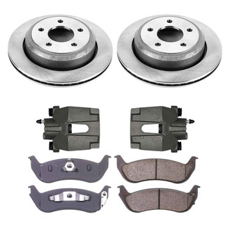 Callahan Brake Parts® - Plain Rear Brake Kit with Calipers
