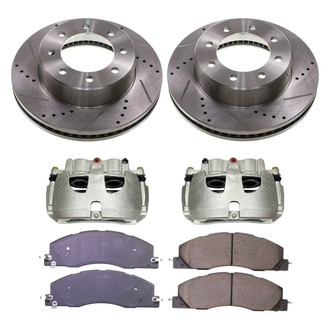 Callahan Brake Parts® - Drilled and Slotted Front Brake Kit with Calipers