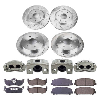 Callahan Brake Parts® - Drilled and Slotted Brake Kit with Calipers
