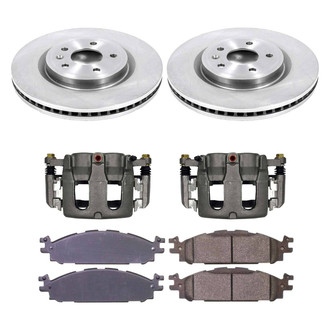 Callahan Brake Parts® - Plain Front Brake Kit with Calipers