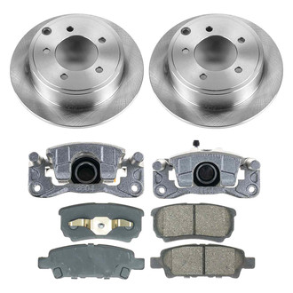 Callahan Brake Parts® - Plain Rear Brake Kit with Calipers