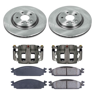Callahan Brake Parts® - Plain Front Brake Kit with Calipers