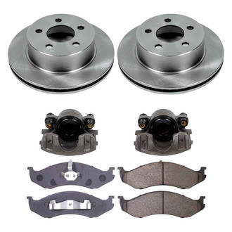 Callahan Brake Parts® - Plain Front Brake Kit with Calipers