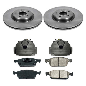 Callahan Brake Parts® - Plain Front Brake Kit with Calipers