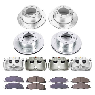 Callahan Brake Parts® - Drilled and Slotted Brake Kit with Calipers