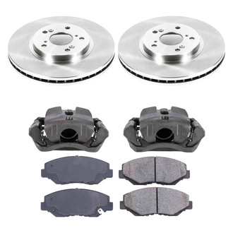 Callahan Brake Parts® - Plain Front Brake Kit with Calipers