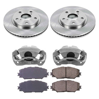 Callahan Brake Parts® - Plain Front Brake Kit with Calipers