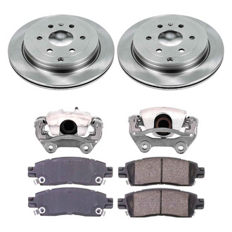 Callahan Brake Parts® - Plain Rear Brake Kit with Calipers