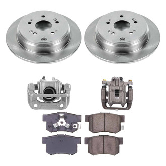 Callahan Brake Parts® - Plain Rear Brake Kit with Calipers