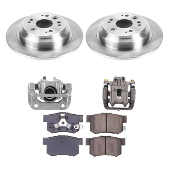Callahan Brake Parts® - Plain Rear Brake Kit with Calipers