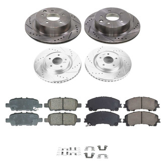 Callahan Brake Parts® - Drilled and Slotted Front and Rear Brake Kit