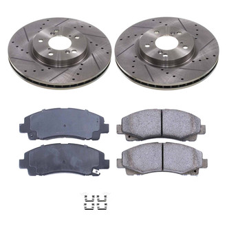 Callahan Brake Parts® - Drilled and Slotted Front Brake Kit