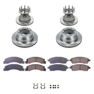 Callahan Brake Parts® - Plain Front and Rear Brake Kit