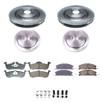 Callahan Brake Parts® - Plain Front and Rear Brake Kit