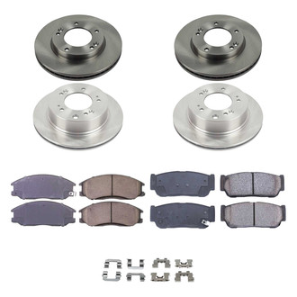 Callahan Brake Parts® - Plain Front and Rear Brake Kit