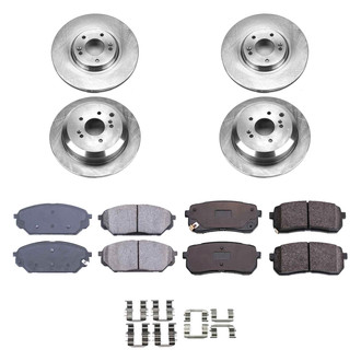 Callahan Brake Parts® - Plain Front and Rear Brake Kit