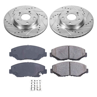 Callahan Brake Parts® - Drilled and Slotted Front Brake Kit