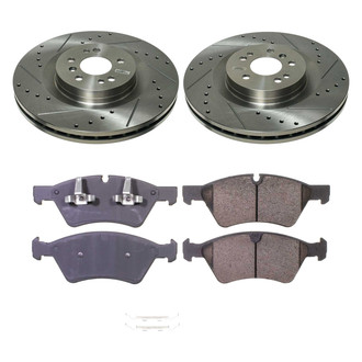 Callahan Brake Parts® - Drilled and Slotted Front Brake Kit