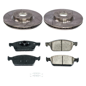 Callahan Brake Parts® - Drilled and Slotted Front Brake Kit