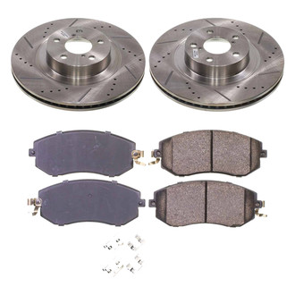 Callahan Brake Parts® - Drilled and Slotted Front Brake Kit
