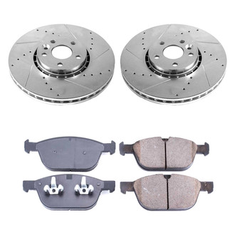 Callahan Brake Parts® - Drilled and Slotted Front Brake Kit