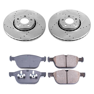 Callahan Brake Parts® - Drilled and Slotted Front Brake Kit