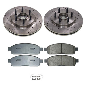 Callahan Brake Parts® - Drilled and Slotted Front Brake Kit