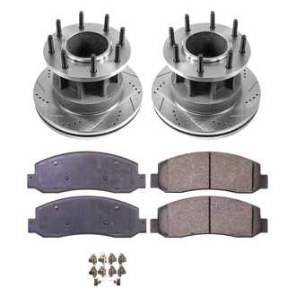 Callahan Brake Parts® - Drilled and Slotted Front Brake Kit