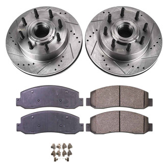 Callahan Brake Parts® - Drilled and Slotted Front Brake Kit