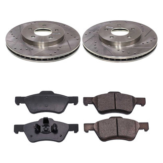 Callahan Brake Parts® - Drilled and Slotted Front Brake Kit