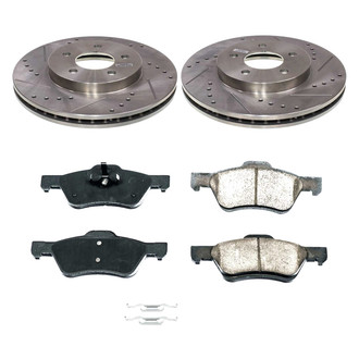 Callahan Brake Parts® - Drilled and Slotted Front Brake Kit